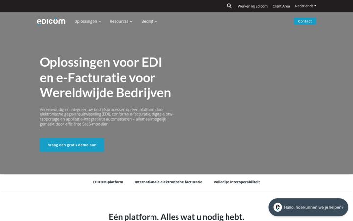Screenshot of edicom.nl