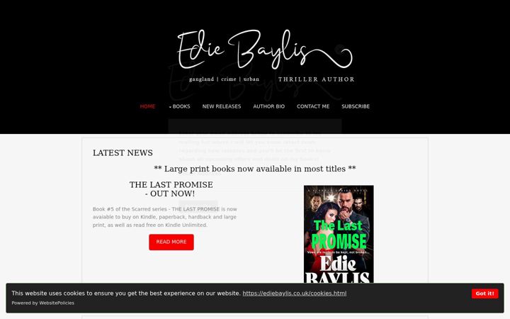 Screenshot of ediebaylis.co.uk