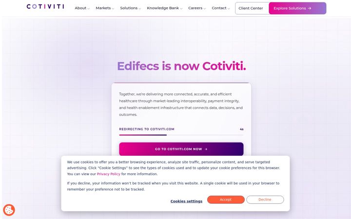 Screenshot of edifecs.com