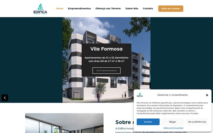 Screenshot of edificaincorporadora.com.br