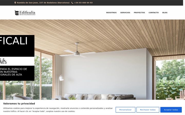 Screenshot of edificaliaproyectos.es