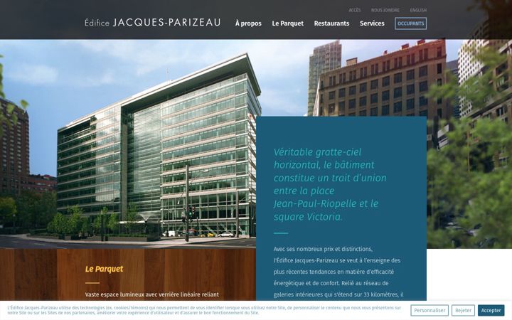 Screenshot of edificejacques-parizeau.com
