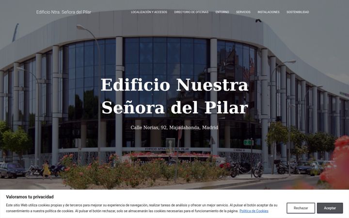 Screenshot of edificiodelpilar.es