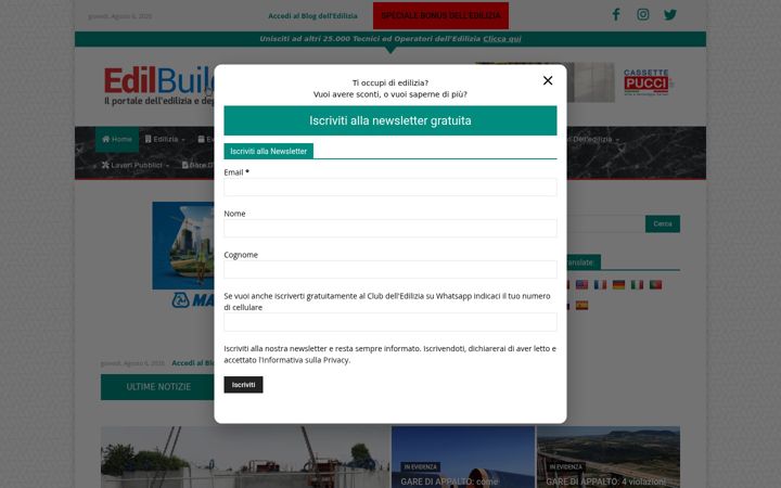 Screenshot of edilbuild.it