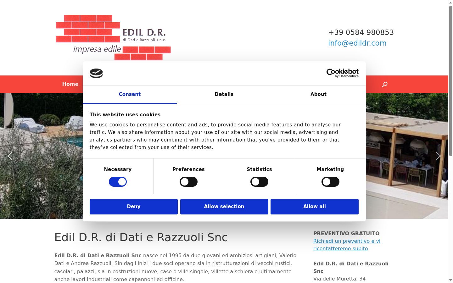 Screenshot tal-banner tal-kunsens muri qabel kwalunkwe interazzjoni