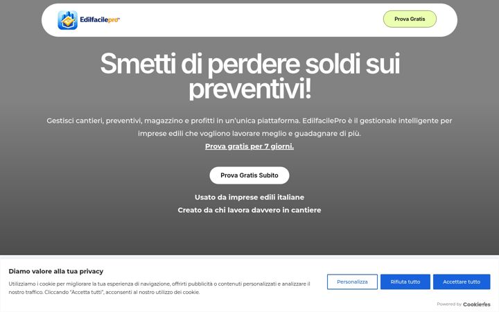 Screenshot of edilfacilepro.com