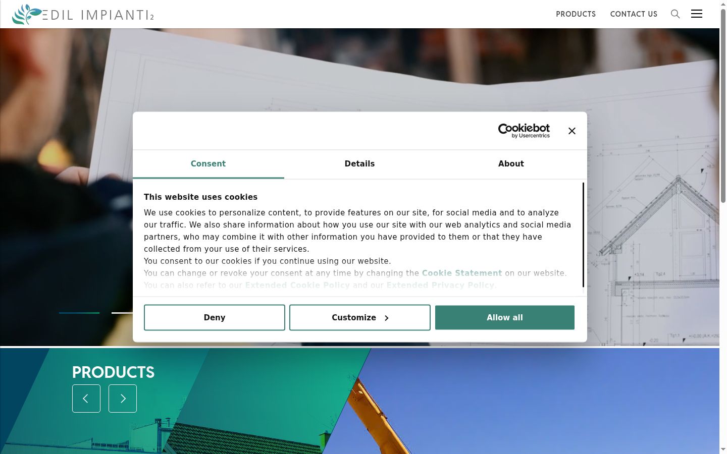 Screenshot des Einwilligungsbanners vor jeglicher Interaktion