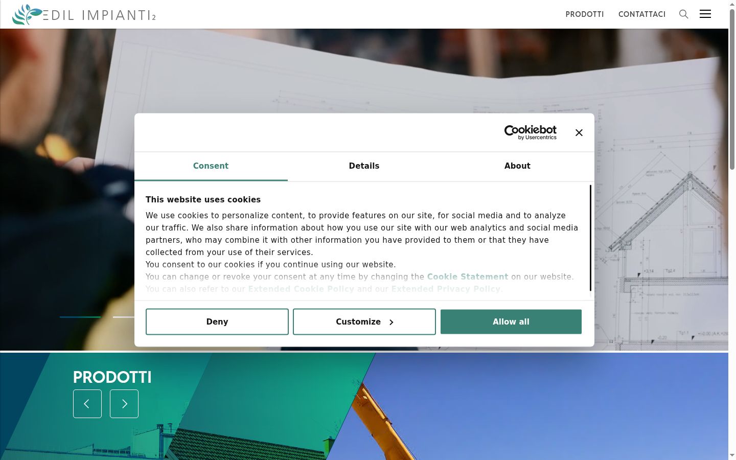 Sutikimo reklamjuostės, rodytos prieš bet kokią sąveiką, ekrano kopija