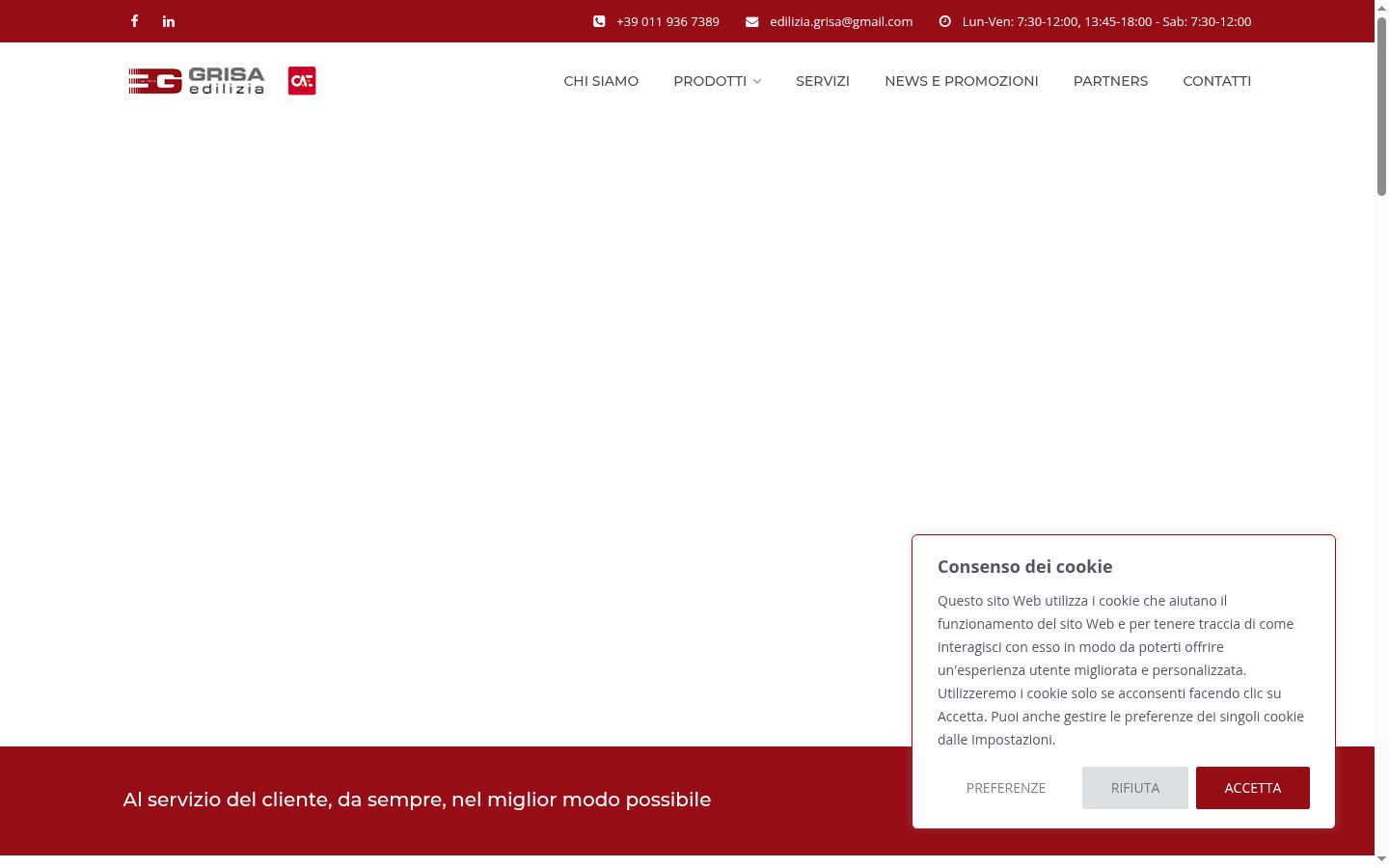 Zrzut ekranu banera zgody wyświetlanego przed jakąkolwiek interakcją