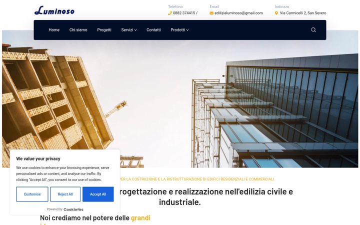 Screenshot of edilizialuminoso.it