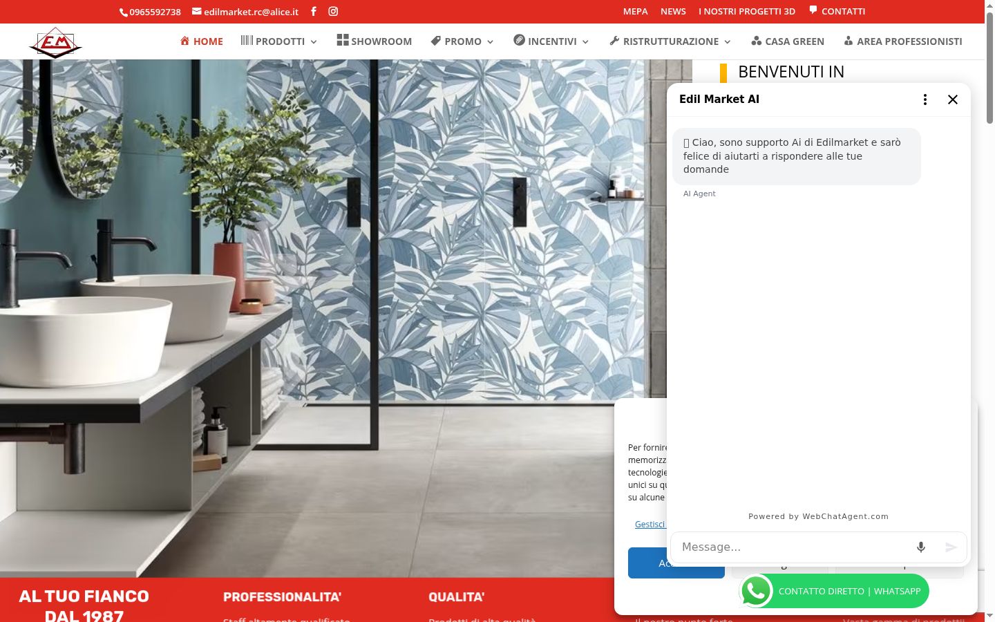 Sutikimo reklamjuostės, rodytos prieš bet kokią sąveiką, ekrano kopija