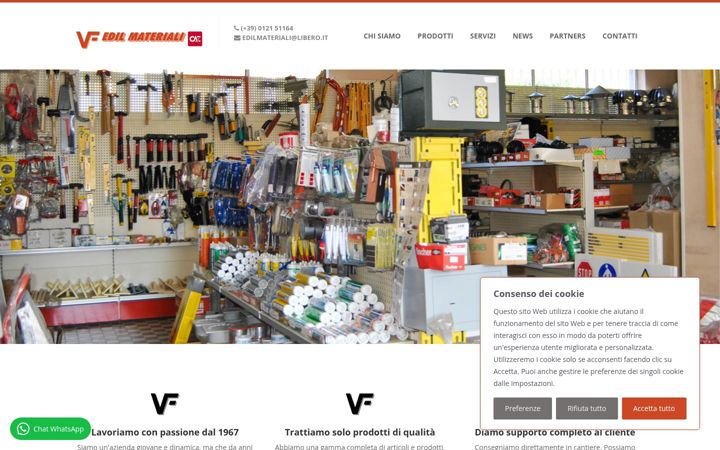 Screenshot of edilmaterialivillarperosa.it