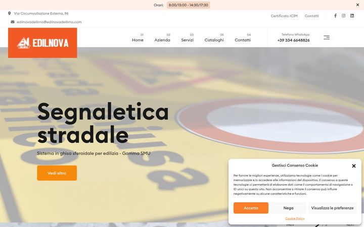 Screenshot of edilnovadellirno.com