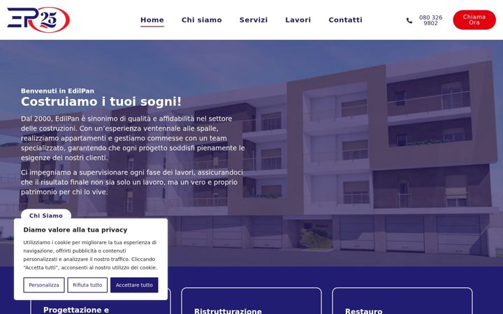 Ekrano kopija edilpansrl.it