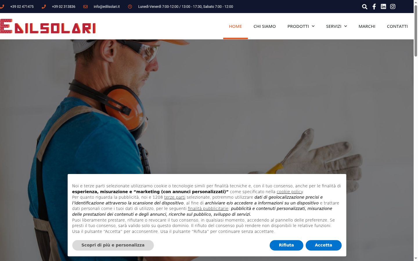 Snimka zaslona bannera za privolu prikazanog prije bilo kakve interakcije