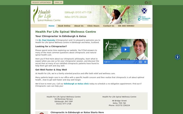Zrzut ekranu edinburgh-chiropractor.co.uk