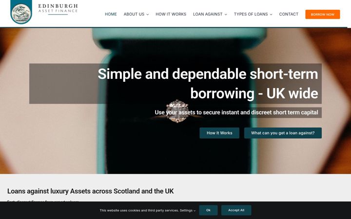 Ekrano kopija edinburghassetfinance.co.uk