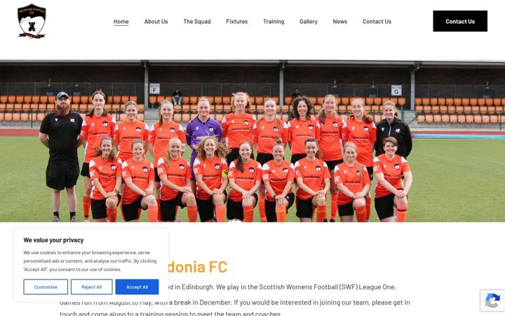 Screenshot of edinburghcaledoniafc.co.uk