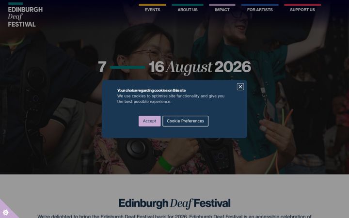 Screenshot of edinburghdeaffestival.com