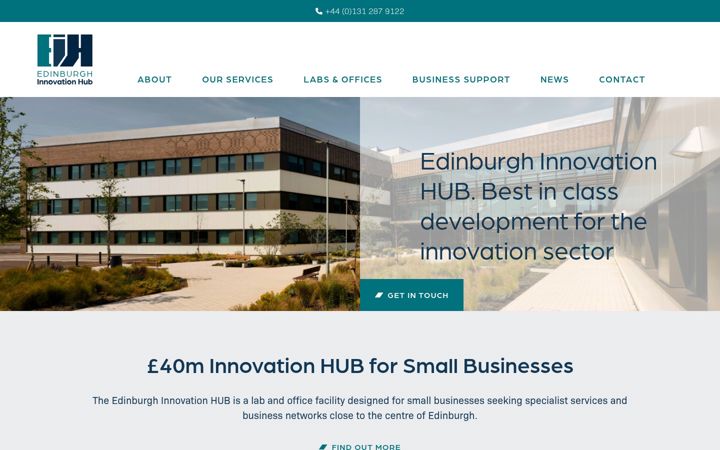 Screenshot of edinburghinnovationhub.co.uk