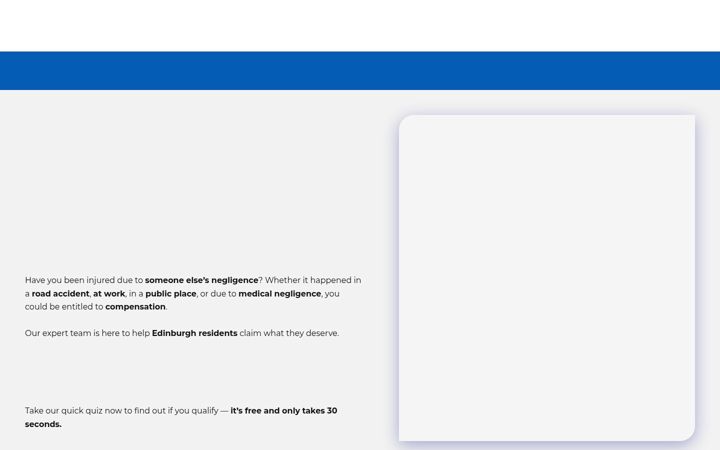 Screenshot of edinburghpersonalinjuryclaims.uk