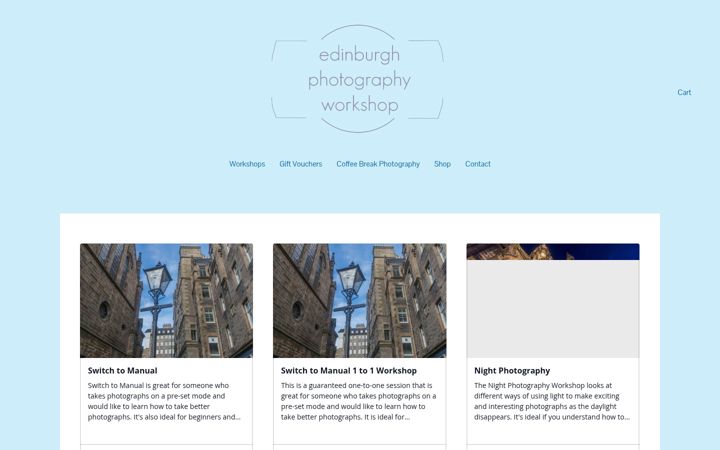 Screenshot of edinburghphotographyworkshop.com