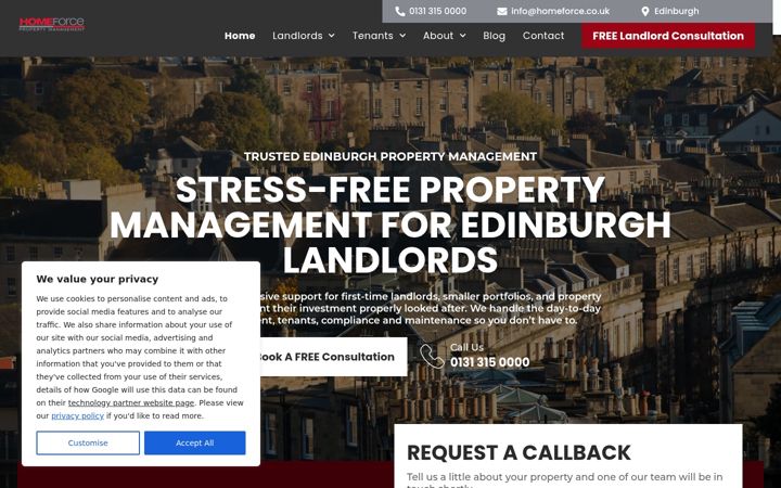 Screenshot of edinburghpropertymanagement.co.uk