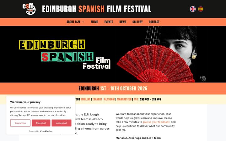 Screenshot of edinburghspanishfilmfestival.com