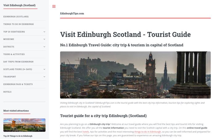 Screenshot of edinburghtips.com