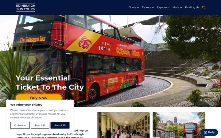 Screenshot of edinburghtour.com