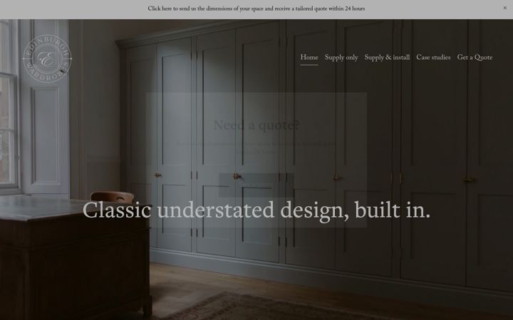 Screenshot of edinburghwardrobes.com