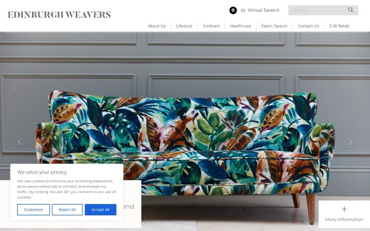 Screenshot of edinburghweavers.com