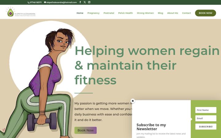 Screenshot van edinburghwomensfitness.co.uk