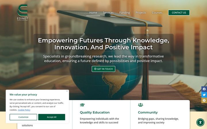 Screenshot of edinetcy.com