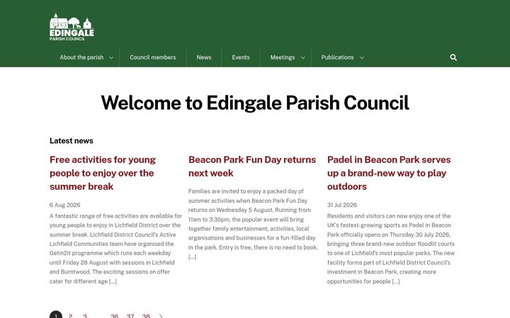Screenshot of edingale-pc.co.uk