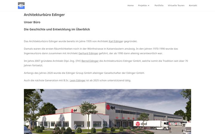 Screenshot of edinger-kl.de