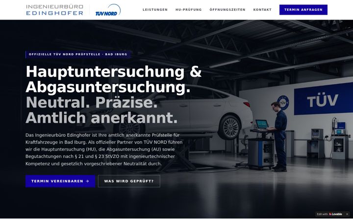Screenshot of edinghofer.de