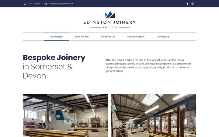 Screenshot of edingtonjoinery.co.uk