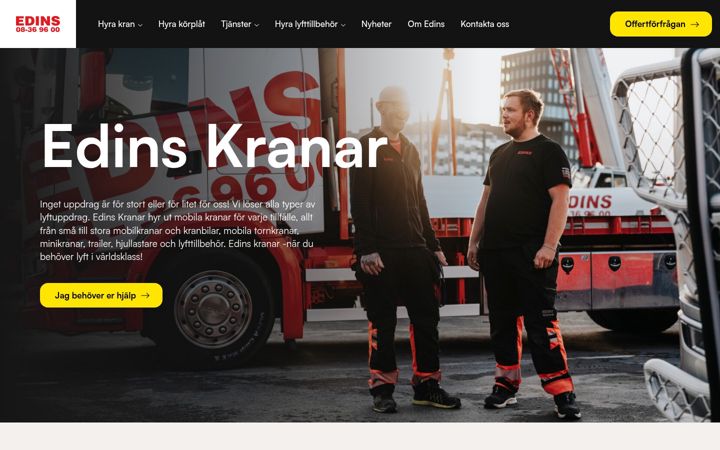 Screenshot of edinskranar.se