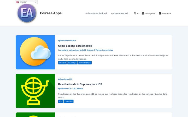 Screenshot of ediresaapps.com