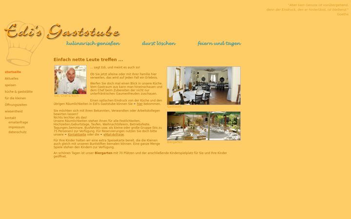Screenshot of edis-gaststube.de