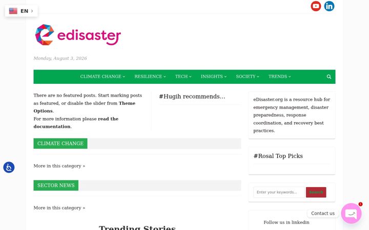 Screenshot of edisaster.org