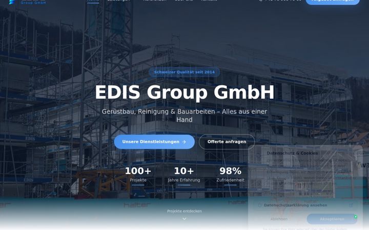 Screenshot of edisgroup-gmbh.ch