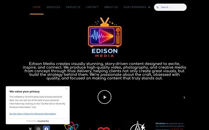 Screenshot of edisonmedia.co