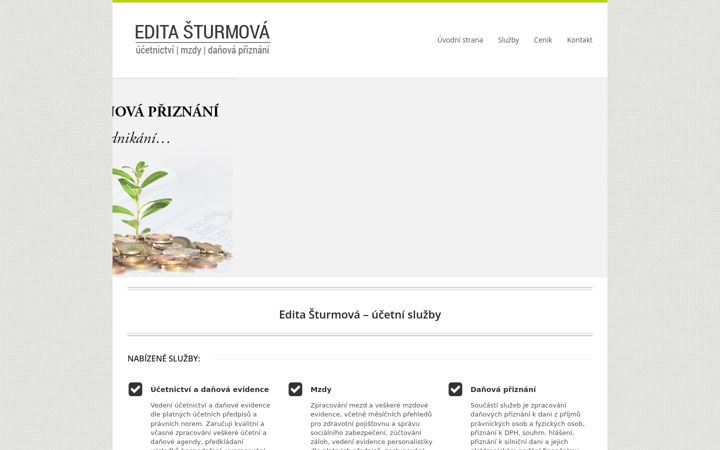 Screenshot of edista.cz
