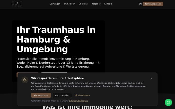 Snimka zaslona za edit-immobilien.de