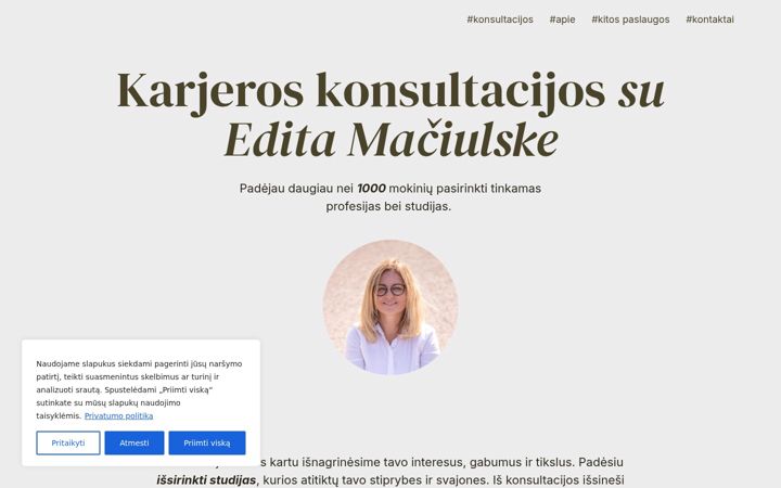 Snímek obrazovky editamaciulske.lt