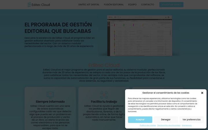 Skjermbilde av editeccloud.es