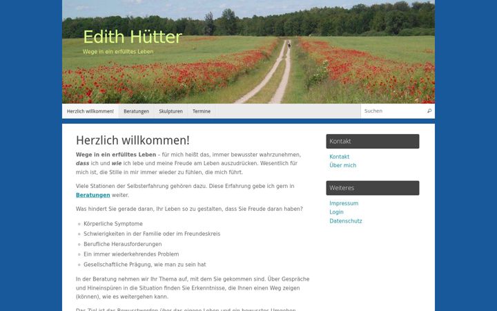 Snimka zaslona za edith-huetter.de