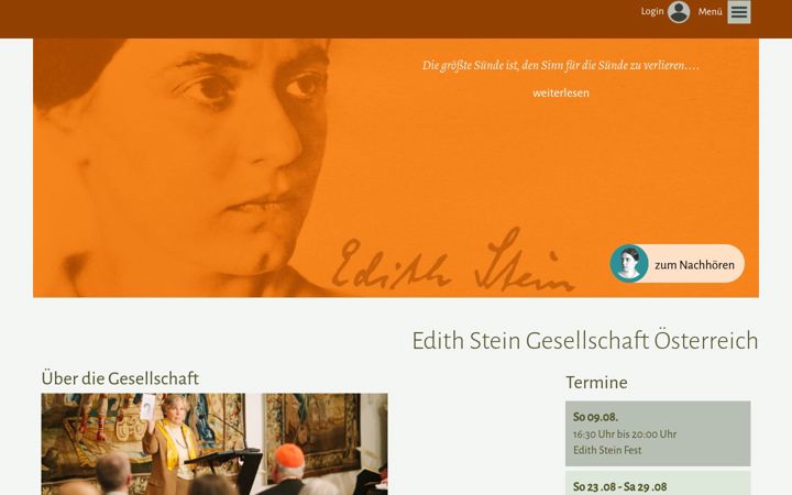 Screenshot of edith-stein-gesellschaft.at